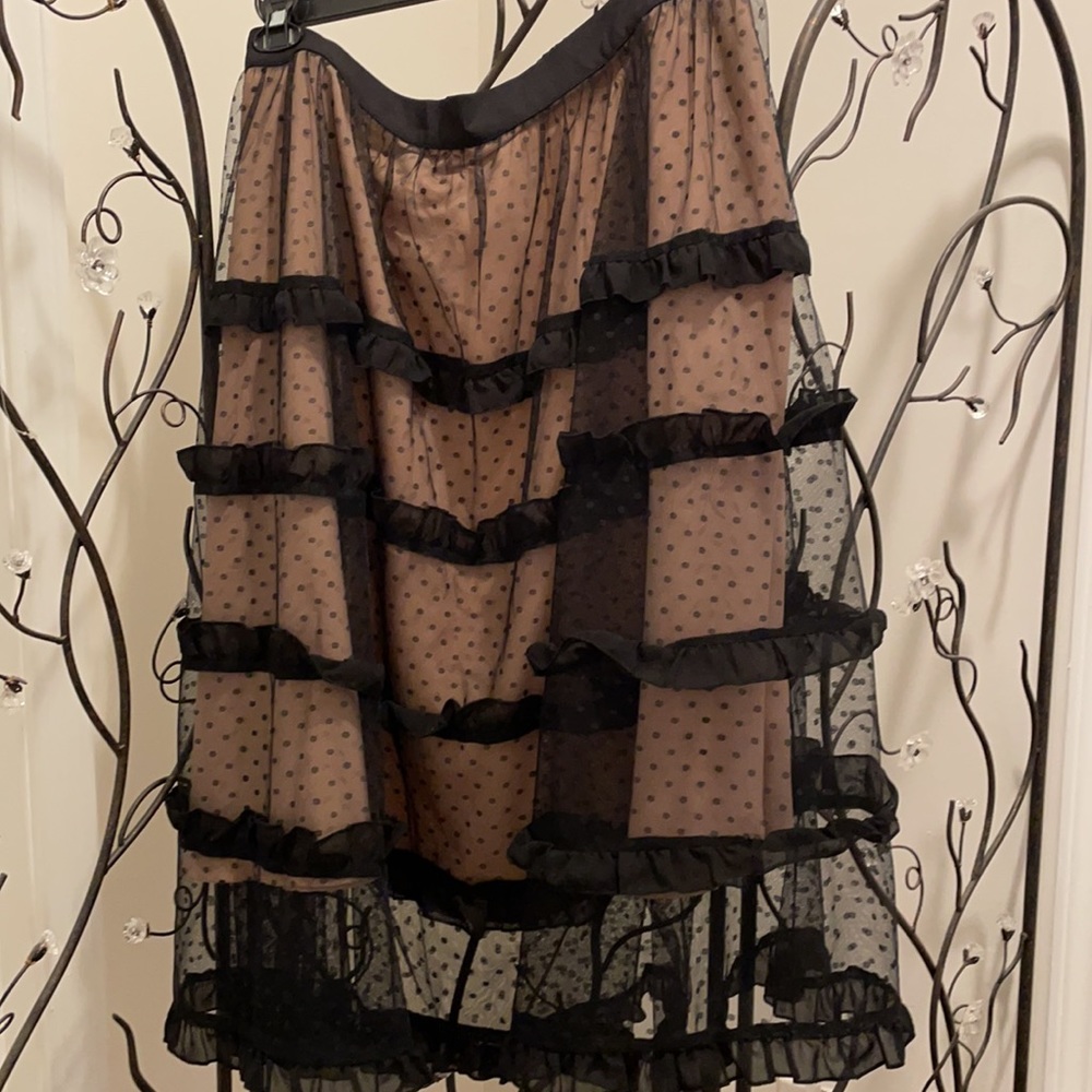 Eloquii Dot Lace Tier Skirt 24W